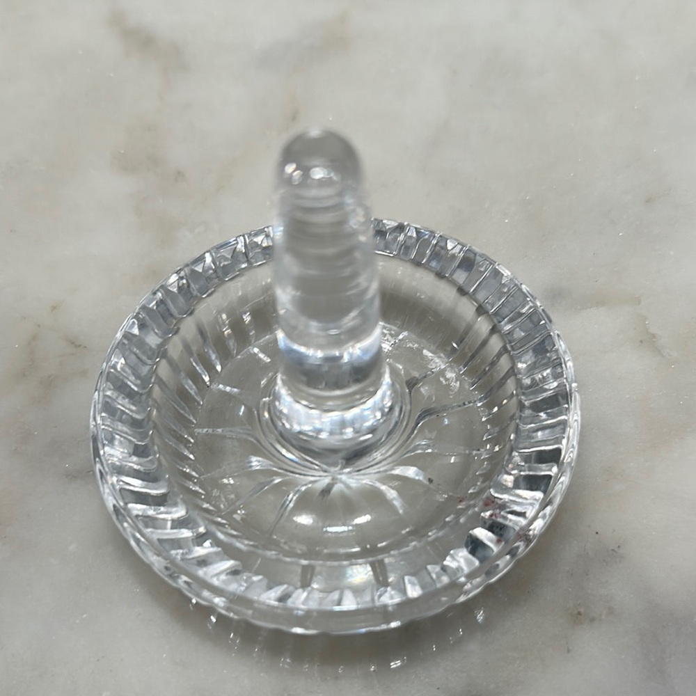 Vintage Waterford Clear Crystal Glass Ring Holder